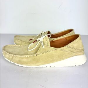 OluKai Men’s Ka’a Driver Suede Loafer Shoes in Golden Sand Size 10.5 NEW